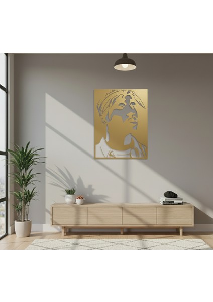 Tupac Çerçevesiz Dekoratif Ahşap Tablo