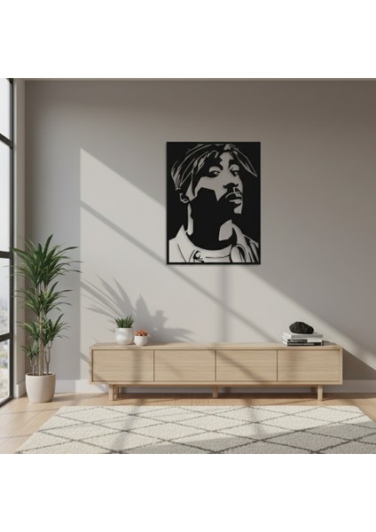 Tupac Çerçevesiz Dekoratif Ahşap Tablo modelleri