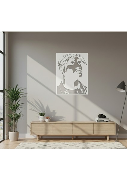 Tupac Çerçevesiz Dekoratif Ahşap Tablo indirimleri