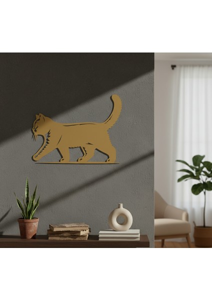 Kedi Çerçevesiz Dekoratif Ahşap Tablo fırsatları