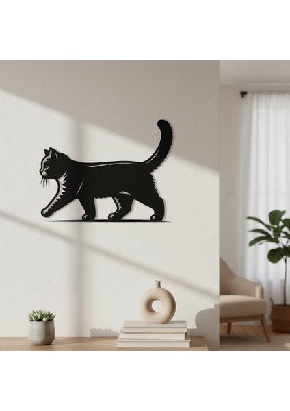 Kedi Çerçevesiz Dekoratif Ahşap Tablo indirimleri