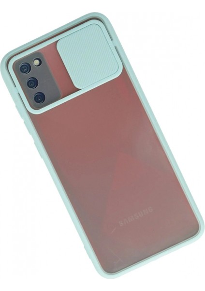 Ieg Samsung Galaxy A02S Kılıf Palm Buzlu Kamera Sürgülü Silikon - Turkuaz fiyatları