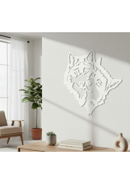 Kurt Çift Çerçevesiz Dekoratif Ahşap Tablo