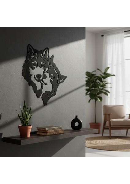 Kurt Çift Çerçevesiz Dekoratif Ahşap Tablo