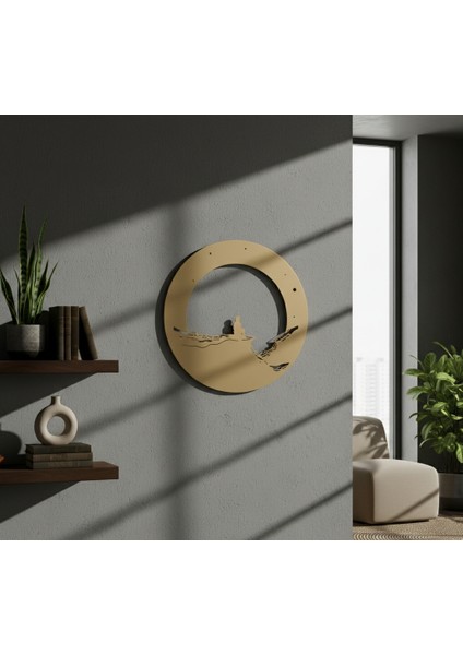 Dolunay Çerçevesiz Dekoratif Ahşap Tablo fiyatları