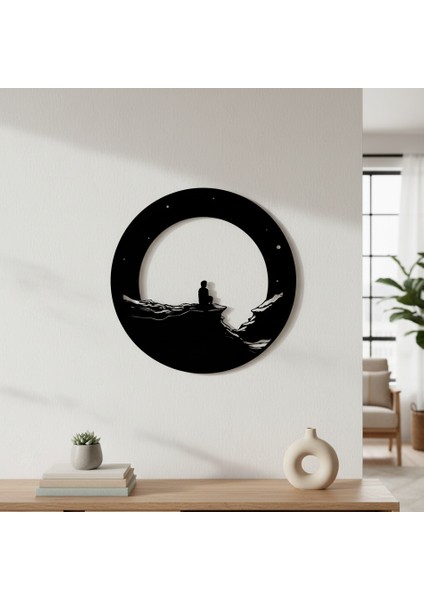 Dolunay Çerçevesiz Dekoratif Ahşap Tablo modelleri