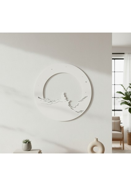 Dolunay Çerçevesiz Dekoratif Ahşap Tablo indirimleri