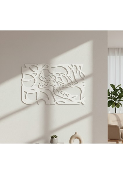 Kaplumbağa Çerçevesiz Dekoratif Ahşap Tablo