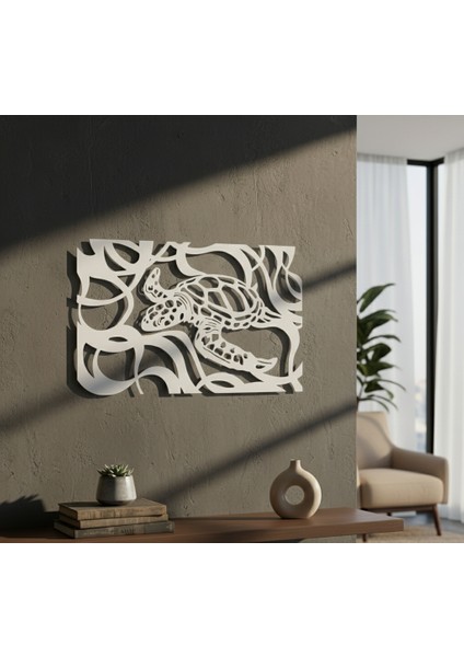 Kaplumbağa Çerçevesiz Dekoratif Ahşap Tablo fiyatları