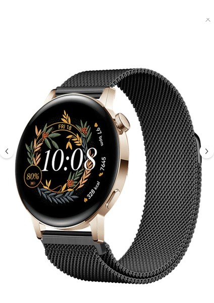 Watch Gt3 Elegant 42MM / Gt2 42MM Uyumlu Manyetik Milanese Loop Metal Saat Kordonu – 20MM