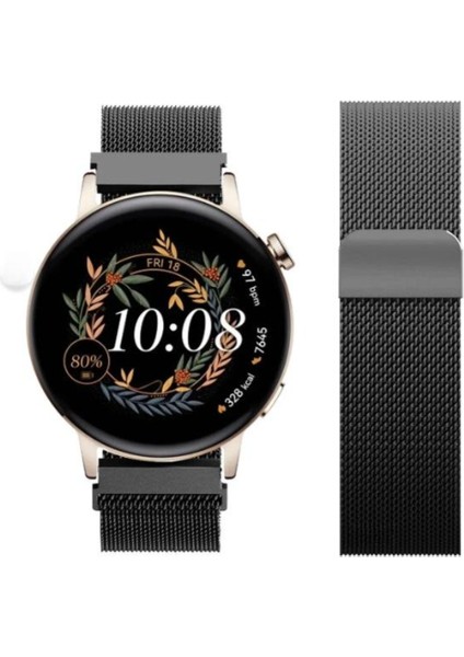 Watch Gt3 Elegant 42MM / Gt2 42MM Uyumlu Manyetik Milanese Loop Metal Saat Kordonu – 20MM modelleri