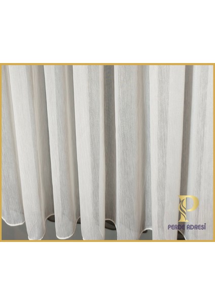 Perde Adresi 3x Pileli Bambu Tül Perde, Ütü Gerektirmez Kırışmaz, Kornişe Asmaya Hazır, Evinizin Hak Ettiği Şık Havalı Fikse Kırık Beyaz Tül Perde, En ve Boy Seçiminize Özel Kesim ve Dikim Tül Perde