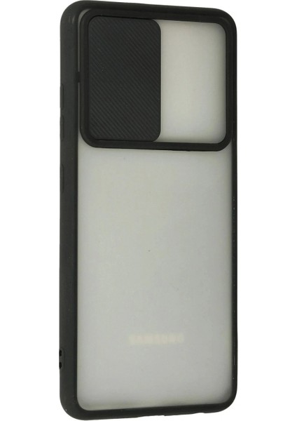 Ieg Samsung Galaxy A52 Kılıf Palm Buzlu Kamera Sürgülü Silikon - Siyah modelleri