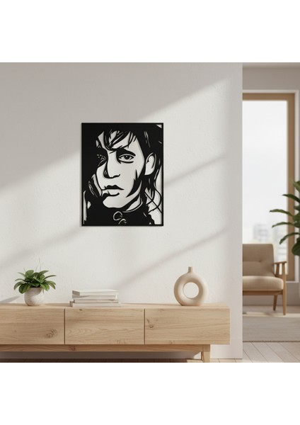 Edward Scissorhands Çerçevesiz Dekoratif Ahşap Tablo