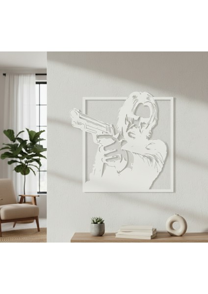 John Wick Çerçevesiz Dekoratif Ahşap Tablo