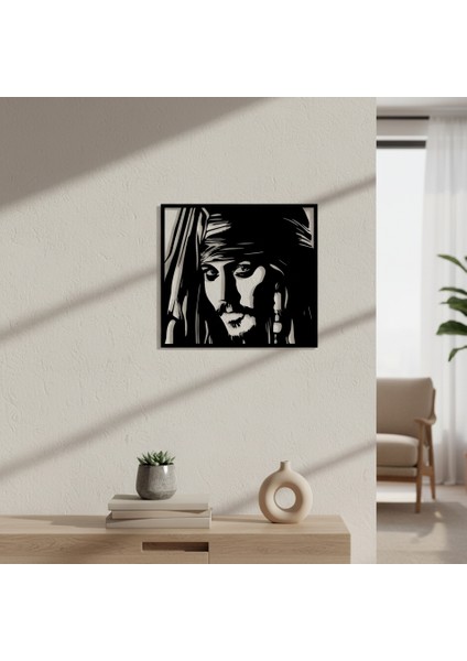 Kaptan Jack Sparrow Çerçevesiz Dekoratif Ahşap Tablo modelleri