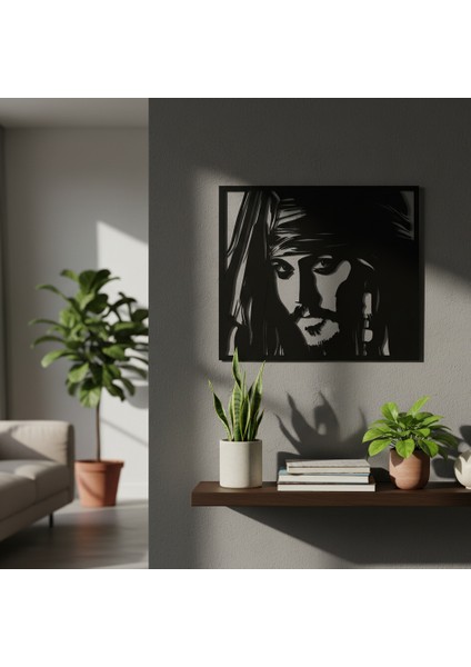 Kaptan Jack Sparrow Çerçevesiz Dekoratif Ahşap Tablo fırsatları