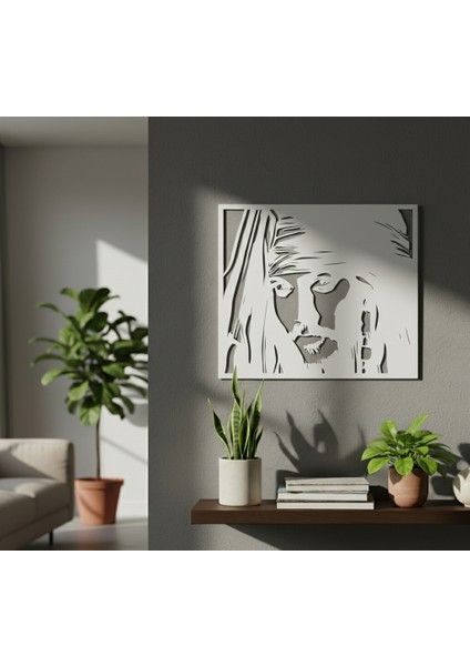 Kaptan Jack Sparrow Çerçevesiz Dekoratif Ahşap Tablo