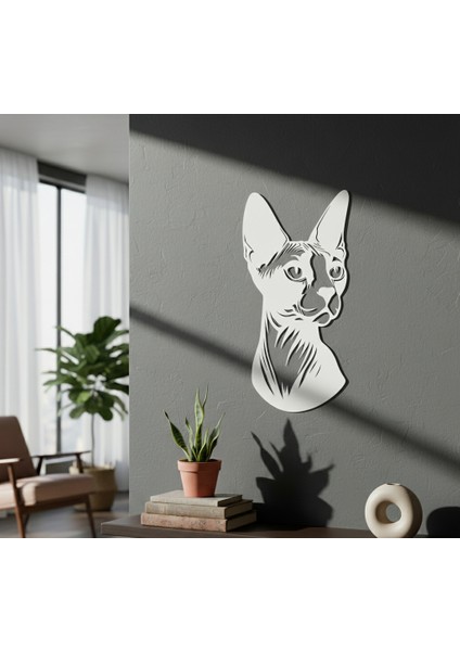 Kedi Başı Çerçevesiz Dekoratif Ahşap Tablo fiyatları