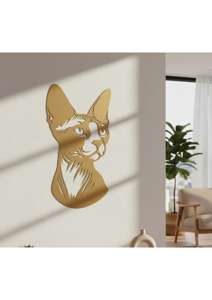 Kedi Başı Çerçevesiz Dekoratif Ahşap Tablo modelleri