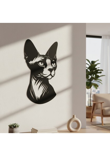 Kedi Başı Çerçevesiz Dekoratif Ahşap Tablo indirimleri