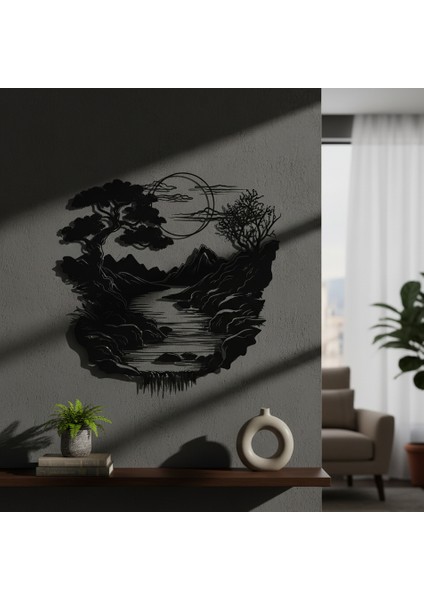 Güneşli Gün Çerçevesiz Dekoratif Ahşap Tablo