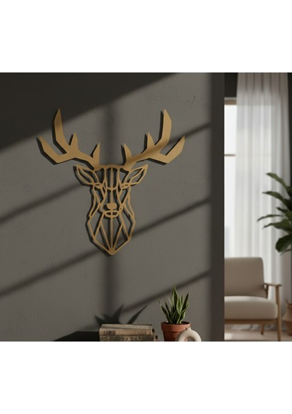 Geyik Başı Çerçevesiz Dekoratif Ahşap Tablo fiyatları