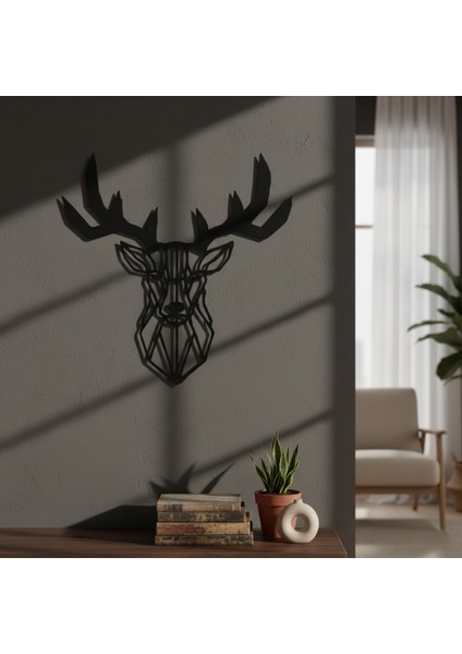 Geyik Başı Çerçevesiz Dekoratif Ahşap Tablo fırsatları