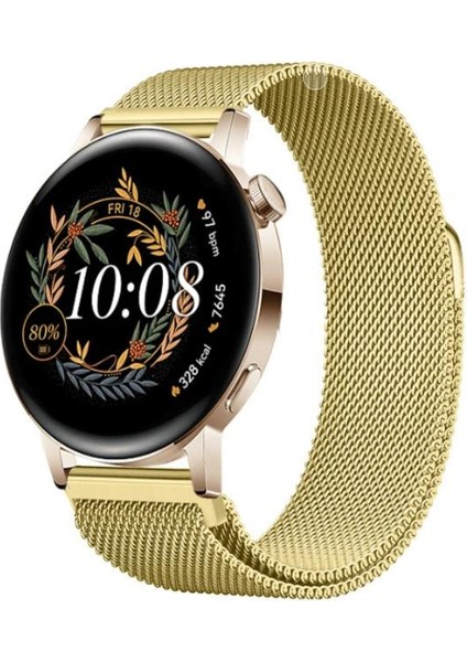 Watch Gt3 Elegant 42MM / Gt2 42MM Uyumlu Manyetik Milanese Loop Metal Saat Kordonu – 20MM