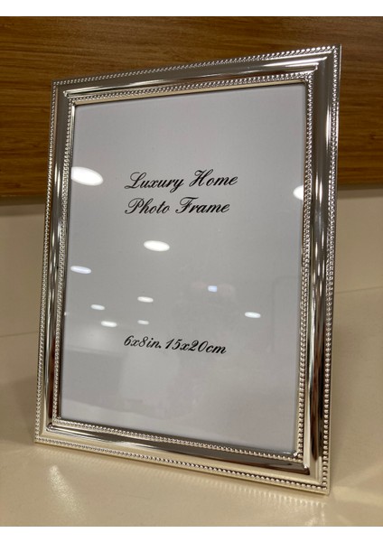 Resim Çerçevesi Yeni Model Metal Pirinç Kenarlı Gümüş 15X20 cm indirimleri