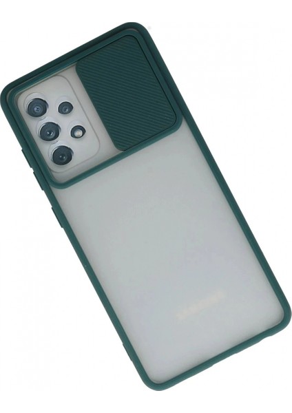 Ieg Samsung Galaxy A52 Kılıf Palm Buzlu Kamera Sürgülü Silikon - Yeşil fiyatları