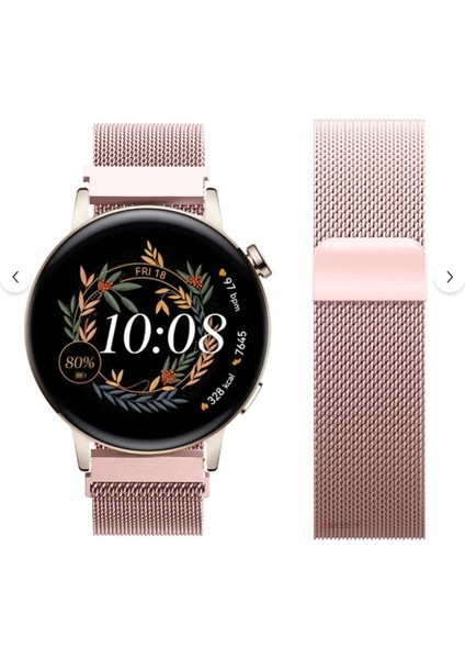 Watch Gt3 Elegant 42MM / Gt2 42MM Uyumlu Manyetik Milanese Loop Metal Saat Kordonu – 20MM modelleri