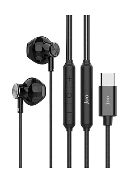 Juo Type-C Mikrofonlu Kablolu Kulak Içi Kulaklık Metal Dac Çip Destekli Enc Gürültü Engelleme modelleri