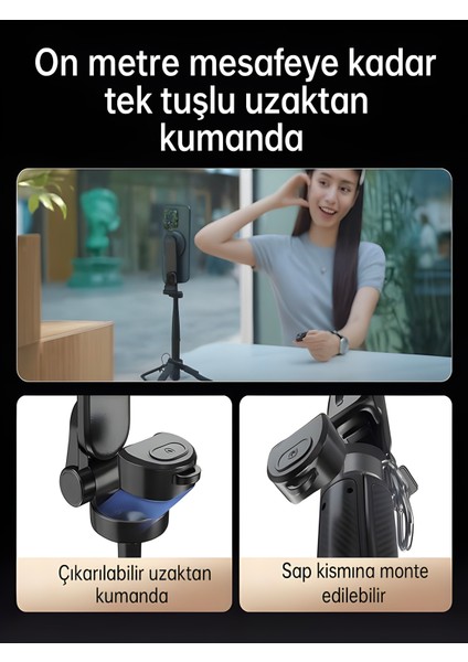 Magsafe Mıknatıslı 41.5 cm 360° Ayarlanabilir Bluetooth Alüminyum Telefon Tripod | Android Ios fiyatları