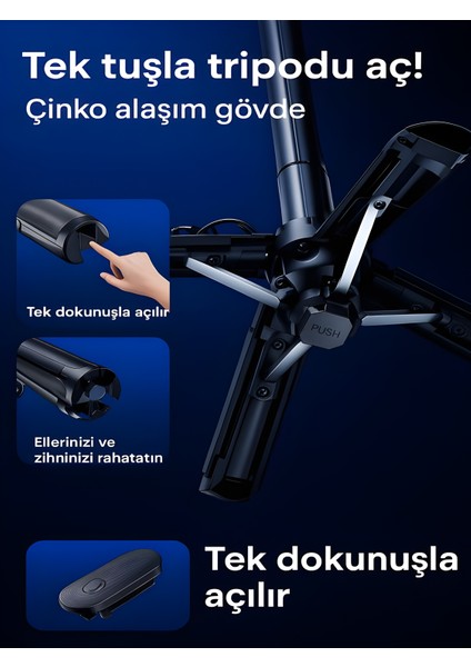41.5 cm 360° Ayarlanabilir Bluetooth Kumandalı Kablosuz Tripod Selfie Stick Monopod modelleri