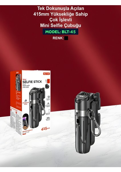 41.5 cm 360° Ayarlanabilir Bluetooth Kumandalı Kablosuz Tripod Selfie Stick Monopod indirimleri