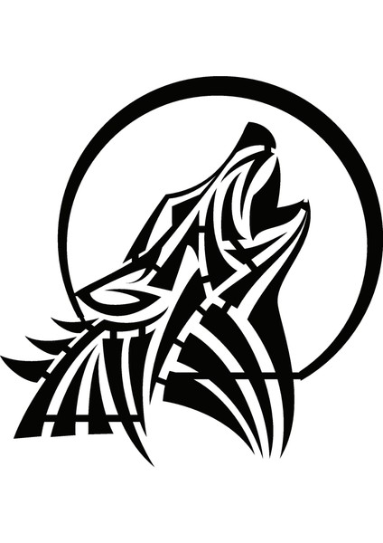 Asena Kurt Duvar Dekor Sticker 45 x 45 cm