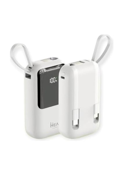 H12 10000 Mh Pd 20W ve USB 22.5W Fast Hızlı Şarj Dahili Type C ve Lightning Kablolu Dünya Standartlarına Uygun Polymer Batarya Birebir Amper LCD Göstergeli Powerbank modelleri