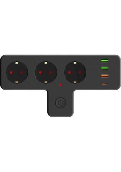 Yeni Nesil 3'lü Duvar Priz Akım Korumalı Priz 3 x Usb, 1 x Type-C 20W Pd Giriş Ofis Ev Okul modelleri