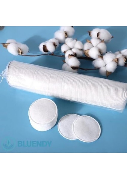 Bluendy 200 Adet Yuvarlak Makyaj Temizleme Pamuğu -%100 Saf Premium Kalite Disk Pamuk, Fondöten ve Makyaj Çıkarma Pedi, Tüy Bırakmaz, Yumuşak ve Taşınabilir (M, Adet, 200)
