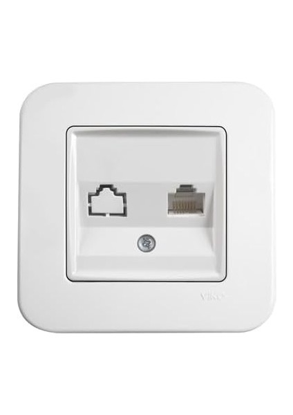 Linnera Life Beyaz Tekli CAT5E Mekanizma ve Kapak
