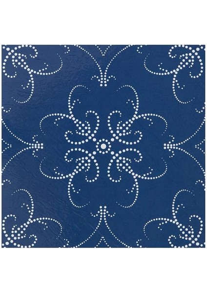 Kendinden Yapışkanlı 12 Inç Yer, 20 - 30,48 cm x 30,48 Cm, Lacivert Desenli - Soyma ve Yapıştırma, Mutfak, Yemek Odası, Yatak Odası ve Için Kendin Yap Zemin