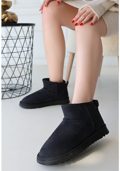 Elsa Premium Siyah Süet Tarz Kısa Bot fiyatları