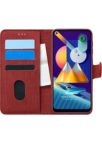 M11 Için Kılıf Fabric Book Kırmızı [ M11 ile Uyumlu Kılıf - Kırmızı] modelleri
