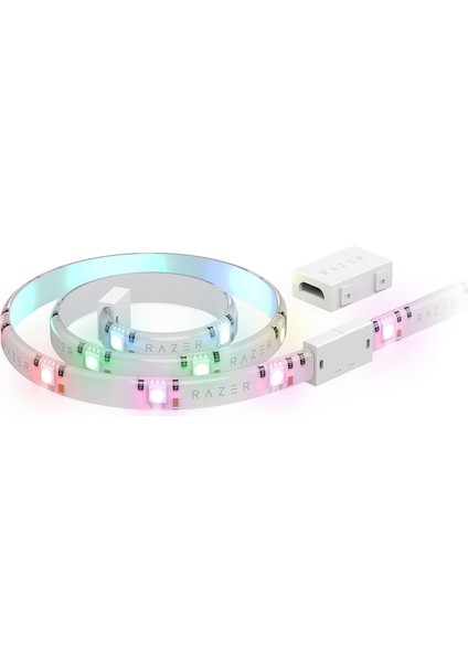 Aether Strip Extender - Rgb LED Işık Şeridi Uzatma (1m / 3ft Genişletici, 8 Genişleticiye Kadar Bağlayın, Esnek Tasarım) Beyaz