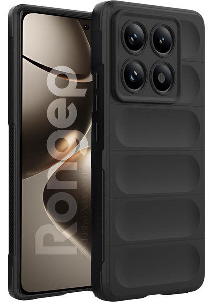 14T Pro 5g Için Kalın Yapılı Rugged Tpu Silikon Kılıf Kamera Yükseltili Içi Süet Dokulu Kenarları Darbe Emici ve Kayma Önleyici Özellikli Tam Kaplayan Kılıf