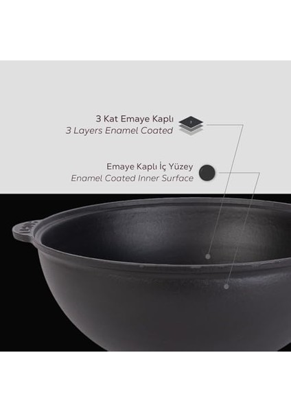 Döküm Yuvarlak Kazan/tencere, Çap 30 Cm, 6 Litre modelleri