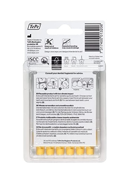 Tepe Blister X-Soft 0.7 mm - Sarı Diş Arayüz Fırçası (1x 6 Adet) modelleri