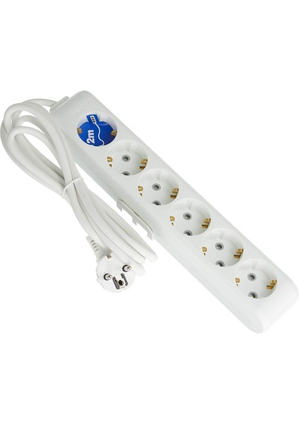 Priz Topraklı Kablolu Çocuk Korumalı Multi-Let 2 mt