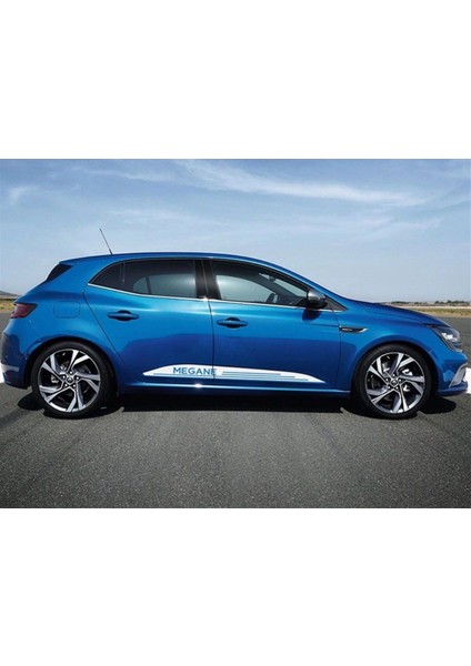 Renault Megane Yazılı Üç Çizgi Yan Kapı Sticker Etiket Modeli